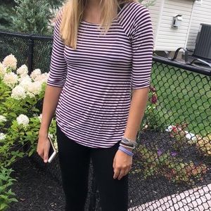 maroon striped long sleeve